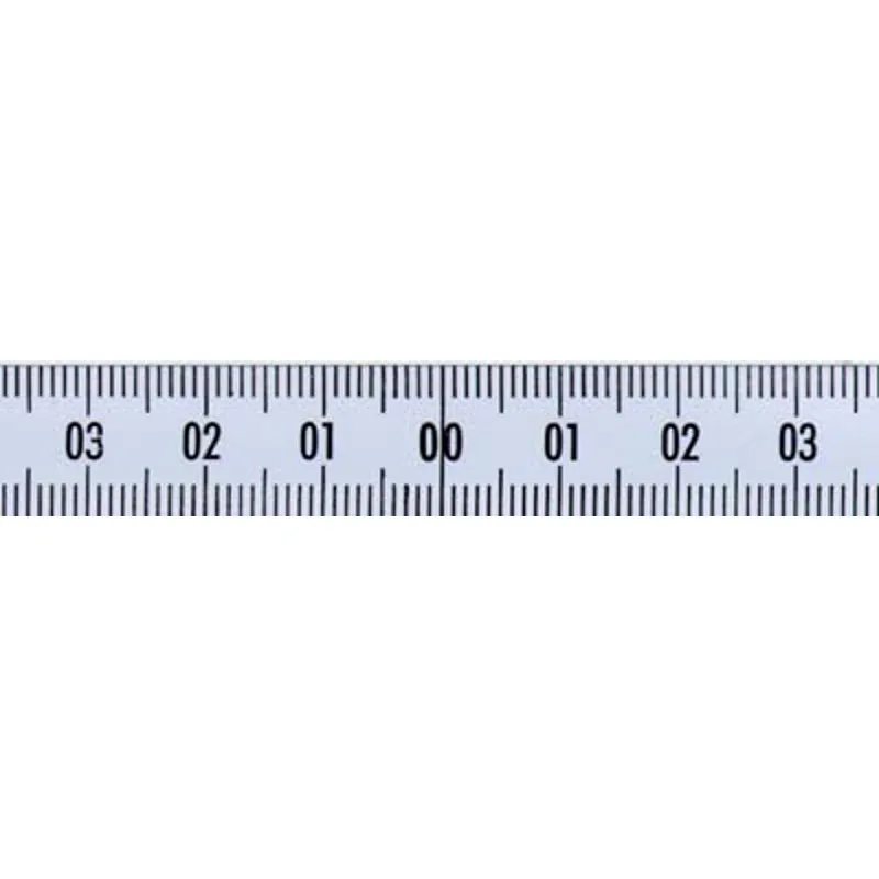 Skalenbandmaß Nullpunkt in der Mitte 125-0-125 cm ohne Selbstklebefolie