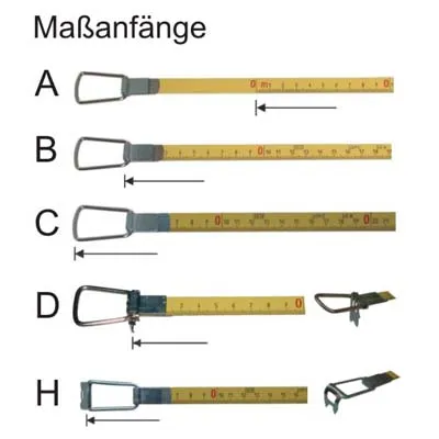 Stahl Bandmaß Länge 30 m EG-Genauigkeitsklasse I, polyamidbeschichtet – Bild 2